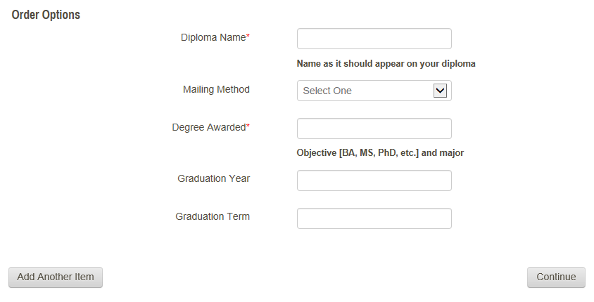 replacement diploma order options