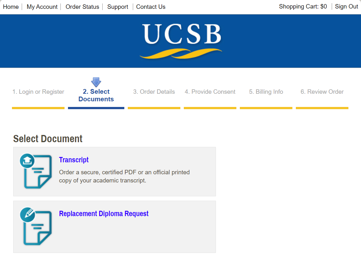 How To Order A Transcript - UCSB Office Of The Registrar